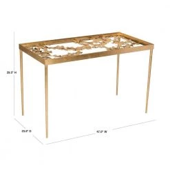 Otto 47 in. Gold/Glass Writing Desk by SAFAVIEH 11 Otto 47 in. Gold/Glass Writing Desk by SAFAVIEH -Safavieh Sales Store gold clear safavieh writing desks fox2590a 40 1000