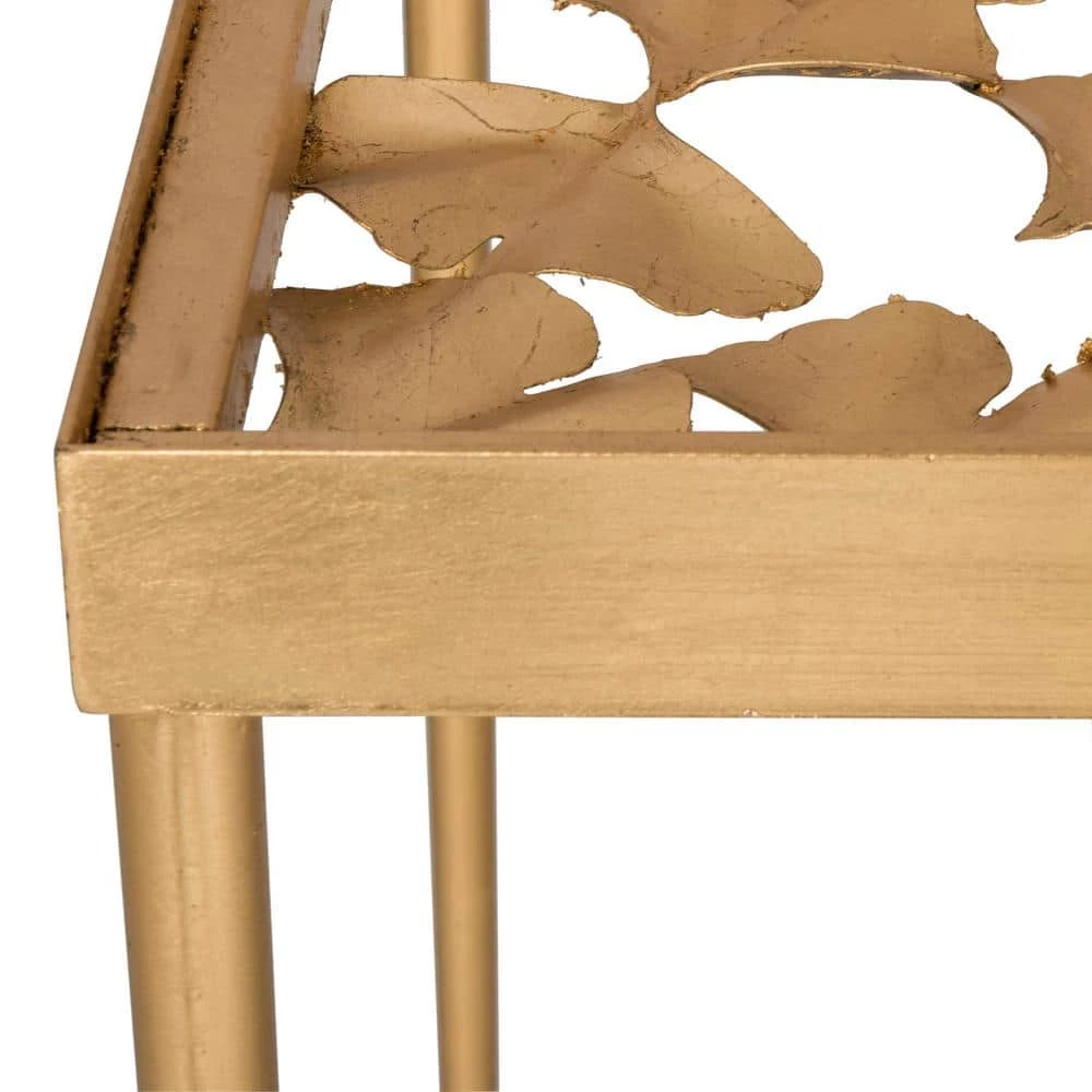 Otto 47 in. Gold/Glass Writing Desk by SAFAVIEH 8 Otto 47 in. Gold/Glass Writing Desk by SAFAVIEH - Image 6