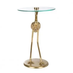 Tori Gold/Glass End Table by SAFAVIEH