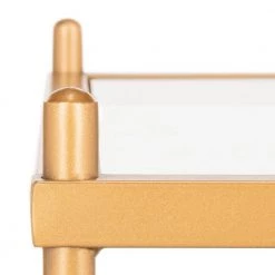 Noelia Gold/Glass End Table by SAFAVIEH -Safavieh Sales Store gold glass safavieh end side tables acc6203a 1f 1000