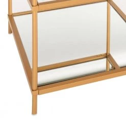 Noelia Gold/Glass End Table by SAFAVIEH -Safavieh Sales Store gold glass safavieh end side tables acc6203a 44 1000