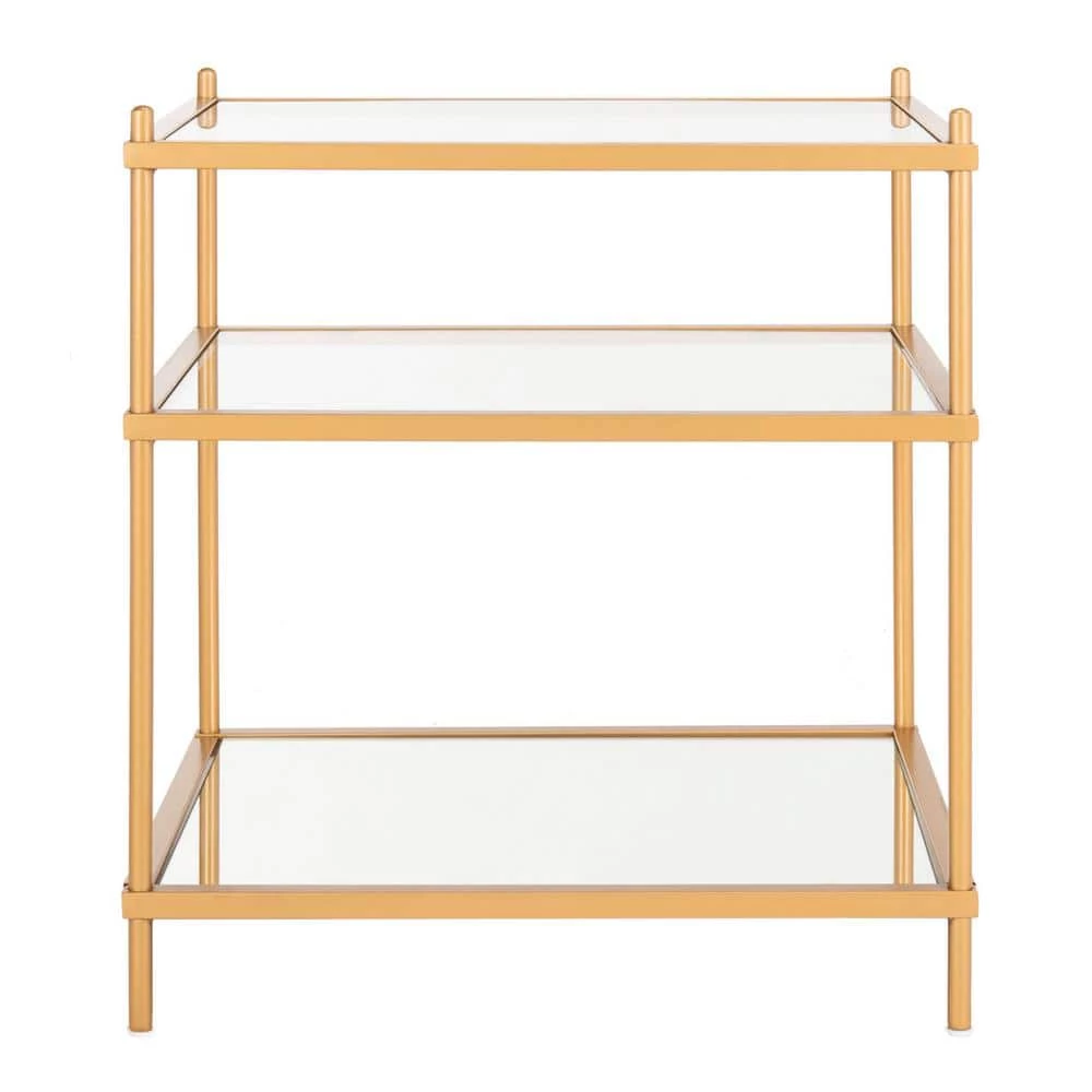 Noelia Gold/Glass End Table by SAFAVIEH 3 Noelia Gold/Glass End Table by SAFAVIEH