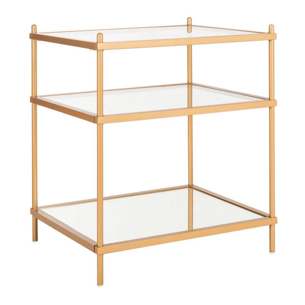 Noelia Gold/Glass End Table by SAFAVIEH 4 Noelia Gold/Glass End Table by SAFAVIEH - Image 2