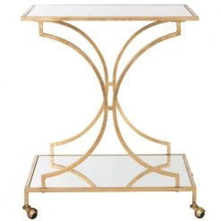 Ignatius Gold Serving Cart by SAFAVIEH