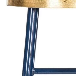 Emery 30 in. Navy/Gold Bar Stool by SAFAVIEH -Safavieh Sales Store gold navy safavieh bar stools fox3230a 1f 1000