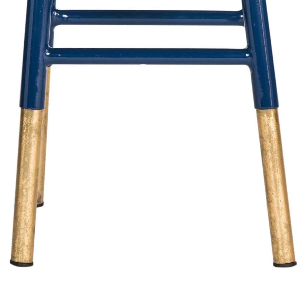 Emery 24 in. Navy/Gold Bar Stool by SAFAVIEH 9 Emery 24 in. Navy/Gold Bar Stool by SAFAVIEH - Image 7