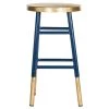 Emery 24 in. Navy/Gold Bar Stool by SAFAVIEH -Safavieh Sales Store gold navy safavieh bar stools fox3231a 64 1000