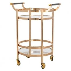 Sienna 2-Tier Gold Bar Cart by SAFAVIEH -Safavieh Sales Store gold safavieh bar carts bct8001b 31 1000