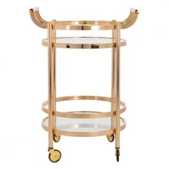 Sienna 2-Tier Gold Bar Cart by SAFAVIEH