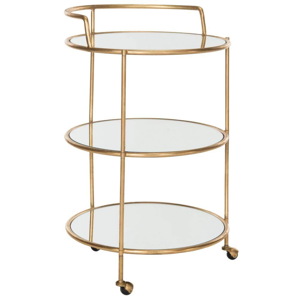 Dulcinea Gold Serving Cart by SAFAVIEH 4 Dulcinea Gold Serving Cart by SAFAVIEH - Image 2