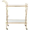 Lucretius Gold Serving Cart by SAFAVIEH -Safavieh Sales Store gold safavieh bar carts fox2556b 64 1000