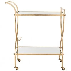 Lucretius Gold Serving Cart by SAFAVIEH