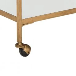 Aurelius Gold Serving Cart by SAFAVIEH -Safavieh Sales Store gold safavieh bar carts fox2557b 4f 1000