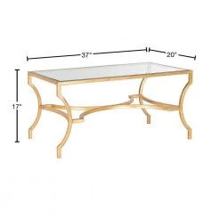 Alphonse 37 in. Gold/Glass Coffee Table by SAFAVIEH -Safavieh Sales Store gold safavieh coffee tables fox2541a 40 1000