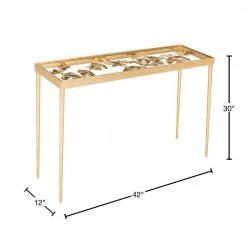 Otto 42 in. Gold/Glass Console Table by SAFAVIEH -Safavieh Sales Store gold safavieh console tables fox2593a 40 1000