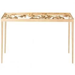 Otto 42 in. Gold/Glass Console Table by SAFAVIEH