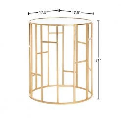 Doreen Gold End Table by SAFAVIEH -Safavieh Sales Store gold safavieh end side tables fox2533a 40 1000