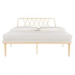 Gatsby Gold/Yellow Queen Bed by SAFAVIEH