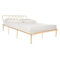 Gatsby Gold/Yellow Queen Bed by SAFAVIEH 9 Gatsby Gold/Yellow Queen Bed by SAFAVIEH -Safavieh Sales Store gold safavieh platform beds bed6200a q c3 1000