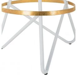 Galexia 24 in. Gold/White Backless Counter Stool by SAFAVIEH -Safavieh Sales Store gold white safavieh bar stools bst3201c 1f 1000