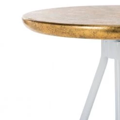 Galexia 24 in. Gold/White Backless Counter Stool by SAFAVIEH -Safavieh Sales Store gold white safavieh bar stools bst3201c c3 1000