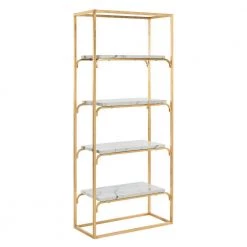 Fiora 72 in. Gold/White Metal 4-shelf Bookcase by SAFAVIEH 11 Fiora 72 in. Gold/White Metal 4-shelf Bookcase by SAFAVIEH -Safavieh Sales Store gold white safavieh bookcases bookshelves etg6200a c3 1000