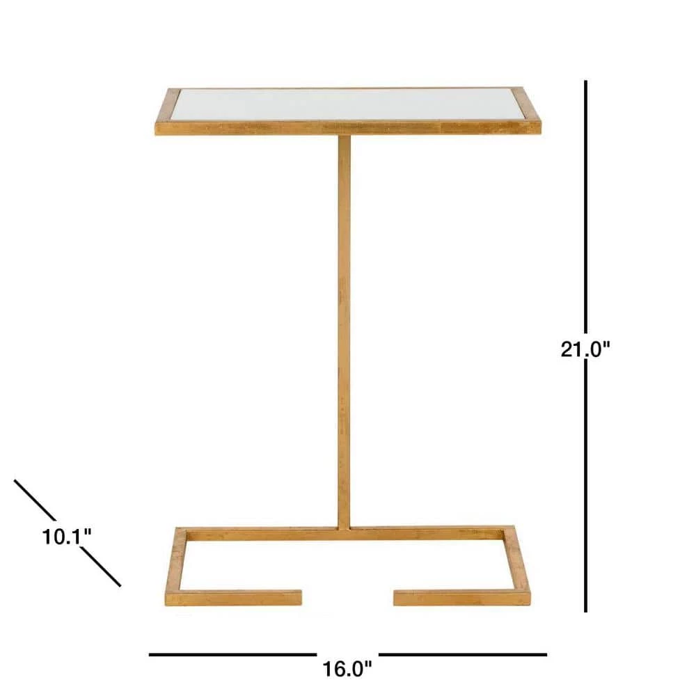 Neil Gold/White End Table by SAFAVIEH 5 Neil Gold/White End Table by SAFAVIEH - Image 3
