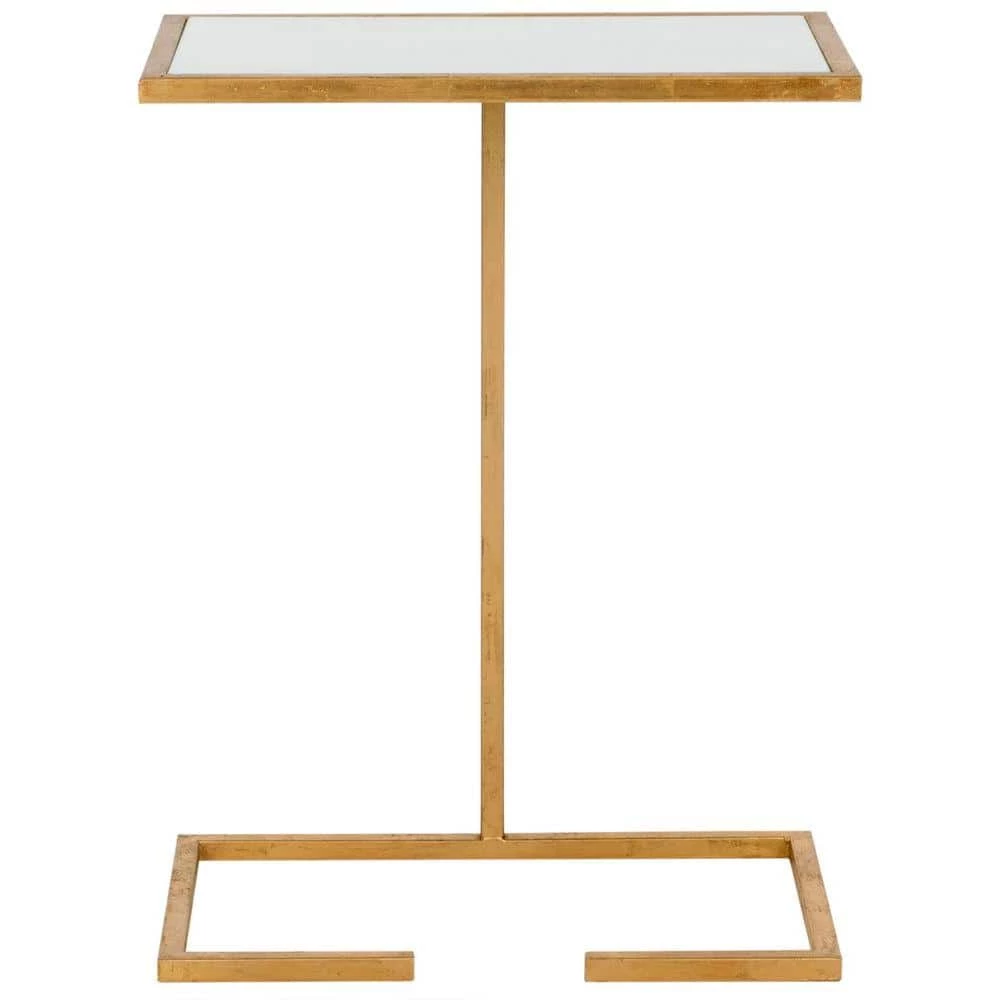 Neil Gold/White End Table by SAFAVIEH 3 Neil Gold/White End Table by SAFAVIEH