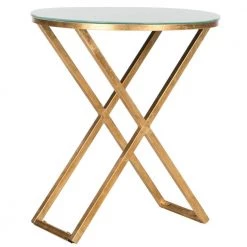 Riona Gold/White End Table by SAFAVIEH -Safavieh Sales Store gold white safavieh end side tables fox2539a 4f 1000