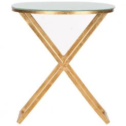 Riona Gold/White End Table by SAFAVIEH