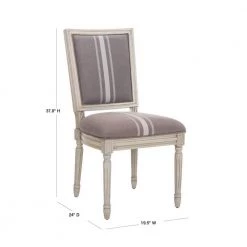 Buchanan Gray/Beige/Rustic Gray 19 in. H French Brasserie Linen Rectangular Side Chair (Set of 2) by SAFAVIEH 15 Buchanan Gray/Beige/Rustic Gray 19 in. H French Brasserie Linen Rectangular Side Chair (Set of 2) by SAFAVIEH -Safavieh Sales Store gray beige rustic gray safavieh dining chairs fox6229m set2 40 1000
