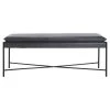 Kara Gray/Black Upholstered Entryway Bench by SAFAVIEH -Safavieh Sales Store gray black safavieh bedroom benches bch6402a 64 1000