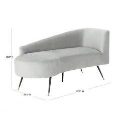 Evangeline Gray/Black Chaise Lounge by SAFAVIEH -Safavieh Sales Store gray black safavieh chaise lounges lvs6300b 40 1000