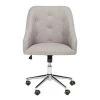 Evelynn Gray/Chrome Swivel Office Chair by SAFAVIEH -Safavieh Sales Store gray chrome safavieh task chairs och4502a 64 1000