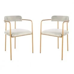 Camille Gray/Gold Accent Chair (Set of 2) by SAFAVIEH -Safavieh Sales Store gray gold safavieh accent chairs ach6201a set2 66 1000