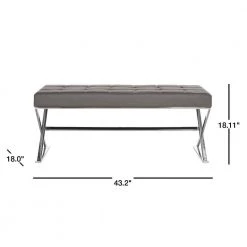 Micha Gray Entryway Bench by SAFAVIEH -Safavieh Sales Store gray safavieh bedroom benches fox2023b 40 1000