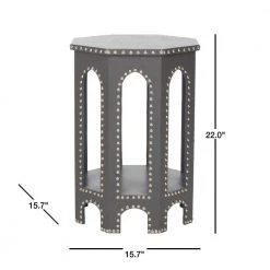 Nara Gray End Table by SAFAVIEH 9 Nara Gray End Table by SAFAVIEH -Safavieh Sales Store gray safavieh end side tables fox9501a 40 1000