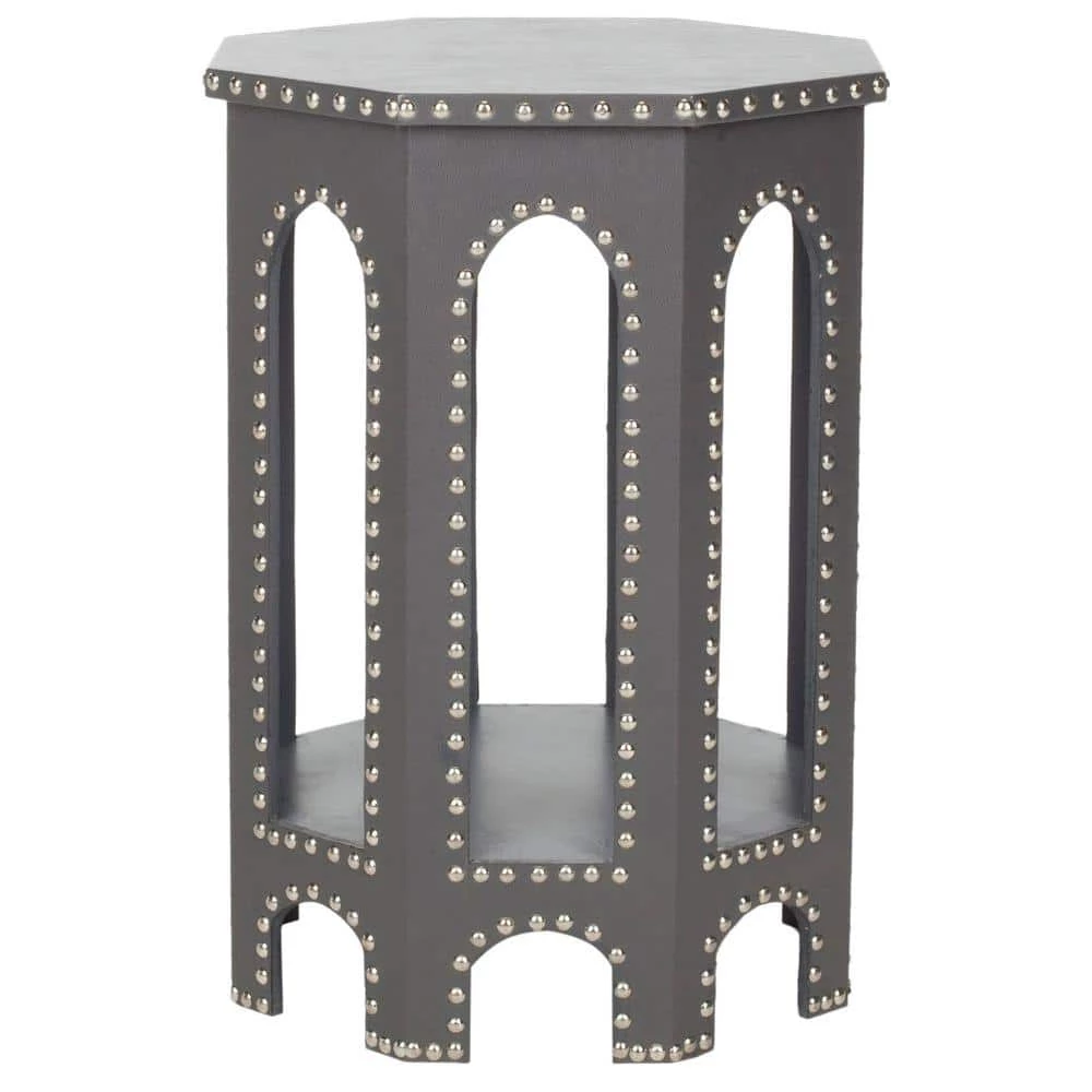 Nara Gray End Table by SAFAVIEH 3 Nara Gray End Table by SAFAVIEH