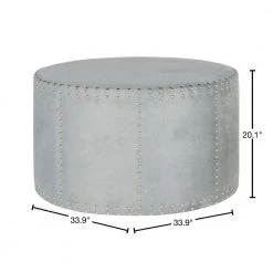 Sherri Gray Accent Ottoman by SAFAVIEH -Safavieh Sales Store gray safavieh ottomans mcr4640f 40 1000