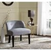 Bell Gray/Off-White Upholstered Vanity Chair by SAFAVIEH -Safavieh Sales Store gray taupe black safavieh makeup vanities mcr4203b 64 1000