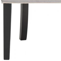 Bell Gray/Off-White Upholstered Vanity Chair by SAFAVIEH -Safavieh Sales Store gray taupe black safavieh makeup vanities mcr4203b 76 1000