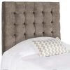 Lamar Gray/Beige Twin Upholstered Headboard by SAFAVIEH 1 Lamar Gray/Beige Twin Upholstered Headboard by SAFAVIEH -Safavieh Sales Store greige safavieh headboards mcr4020h 64 1000