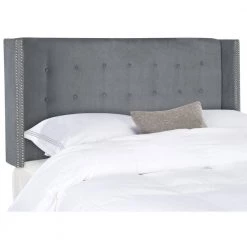 Keegan Gray Full Upholstered Headboard by SAFAVIEH