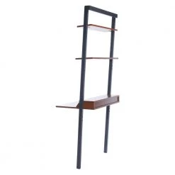 Pamella 27.6 in. Brown/Black 2-Shelf Leaning Desk by SAFAVIEH 19 Pamella 27.6 in. Brown/Black 2-Shelf Leaning Desk by SAFAVIEH -Safavieh Sales Store honey brown charcoal safavieh ladder desks dsk9400a 1f 1000