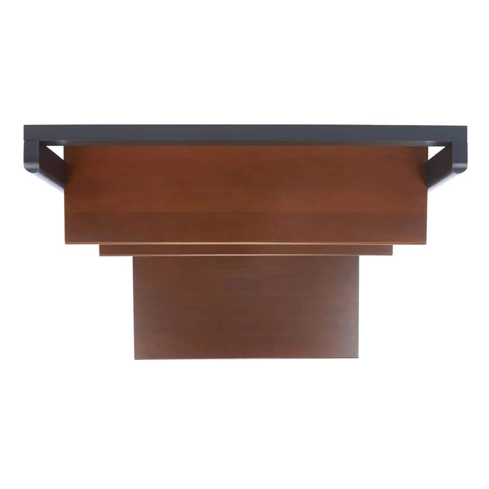 Pamella 27.6 in. Brown/Black 2-Shelf Leaning Desk by SAFAVIEH 10 Pamella 27.6 in. Brown/Black 2-Shelf Leaning Desk by SAFAVIEH - Image 8