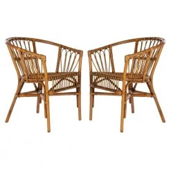 Adriana Brown Wash Arm Chair by SAFAVIEH