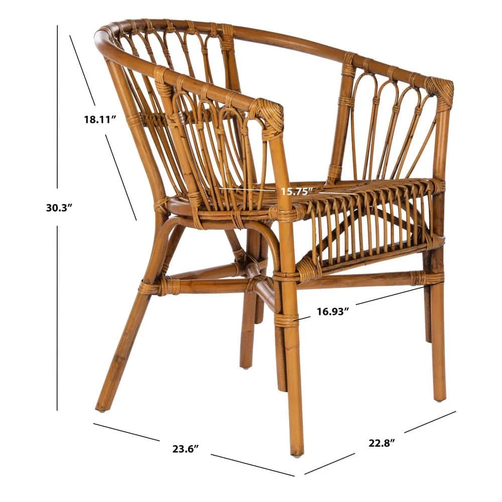Adriana Brown Wash Arm Chair by SAFAVIEH 7 Adriana Brown Wash Arm Chair by SAFAVIEH - Image 5
