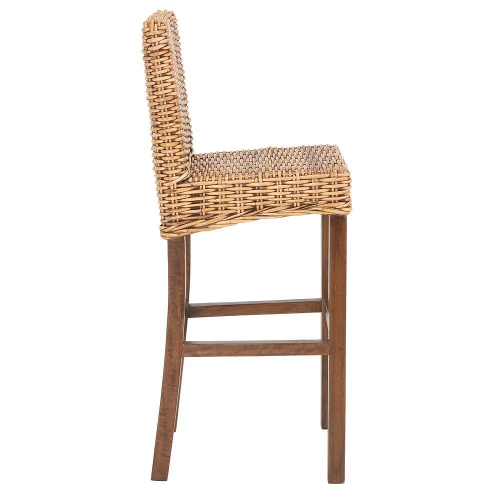 Tobie 43.31 in. Brown Bar Stool by SAFAVIEH 9 Tobie 43.31 in. Brown Bar Stool by SAFAVIEH - Image 7