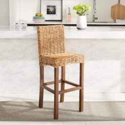 Tobie 43.31 in. Brown Bar Stool by SAFAVIEH 23 Tobie 43.31 in. Brown Bar Stool by SAFAVIEH -Safavieh Sales Store honey brown wash safavieh bar stools bst6500c 31 1000