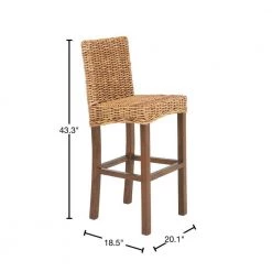 Tobie 43.31 in. Brown Bar Stool by SAFAVIEH 15 Tobie 43.31 in. Brown Bar Stool by SAFAVIEH -Safavieh Sales Store honey brown wash safavieh bar stools bst6500c 40 1000